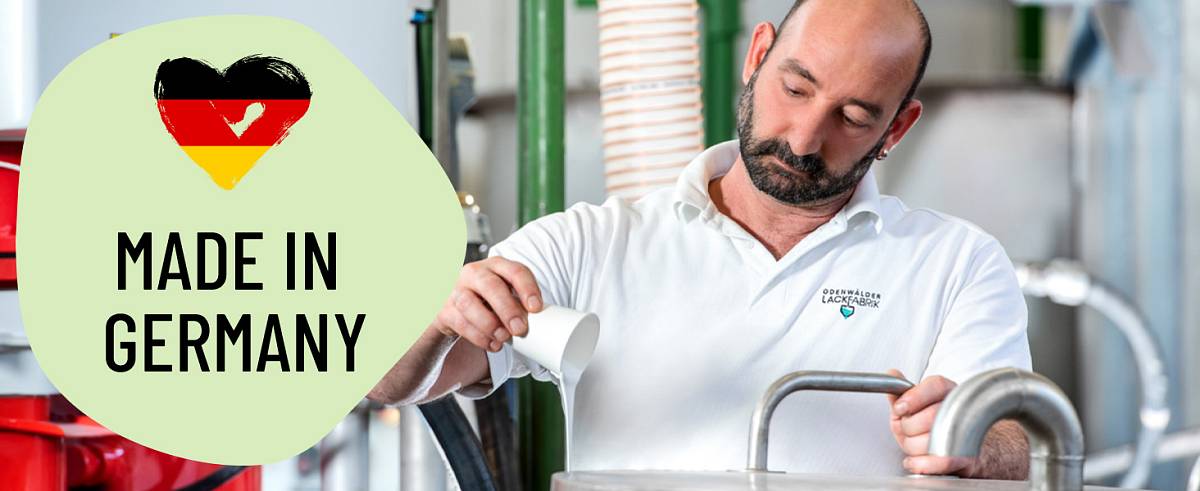 Banner Made in Germany Odenwälder Lackfabrik Mitarbeiter